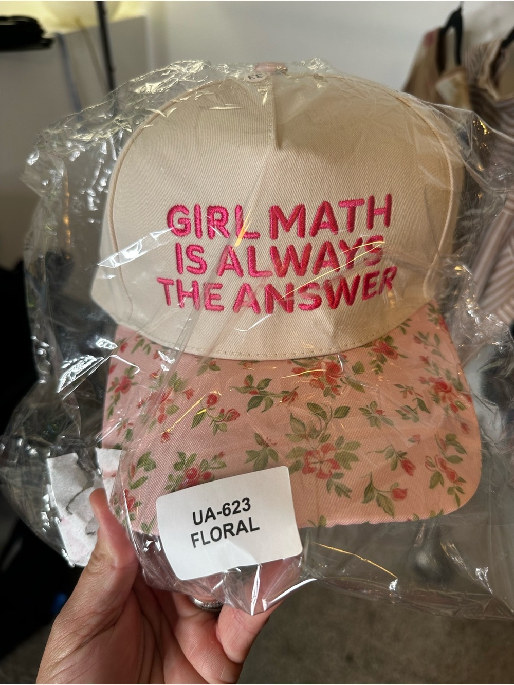 "Girl Math Is Always The Answer" embroidered Baseball Cap